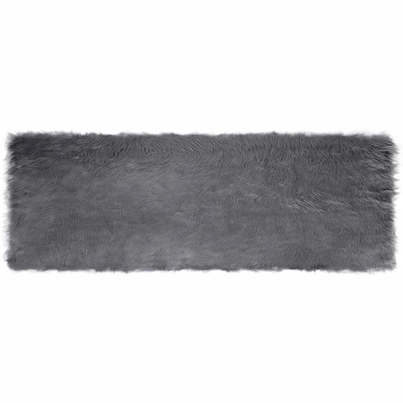 Dirbtinio avių kailio kilimas TAFALLA Antracito 80 x 250 cm