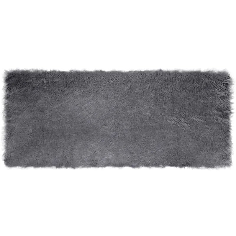 Dirbtinio avių kailio kilimas TAFALLA Antracito 100 x 200 cm