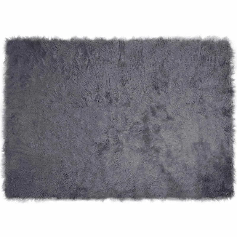 Dirbtinio avių kailio kilimas TAFALLA Antracito 160 x 230 cm