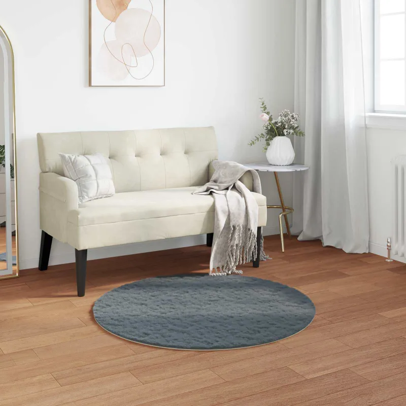 Neslystantis kilimas iš dirbtinio triušio kailio OLITE Ø 100 cm