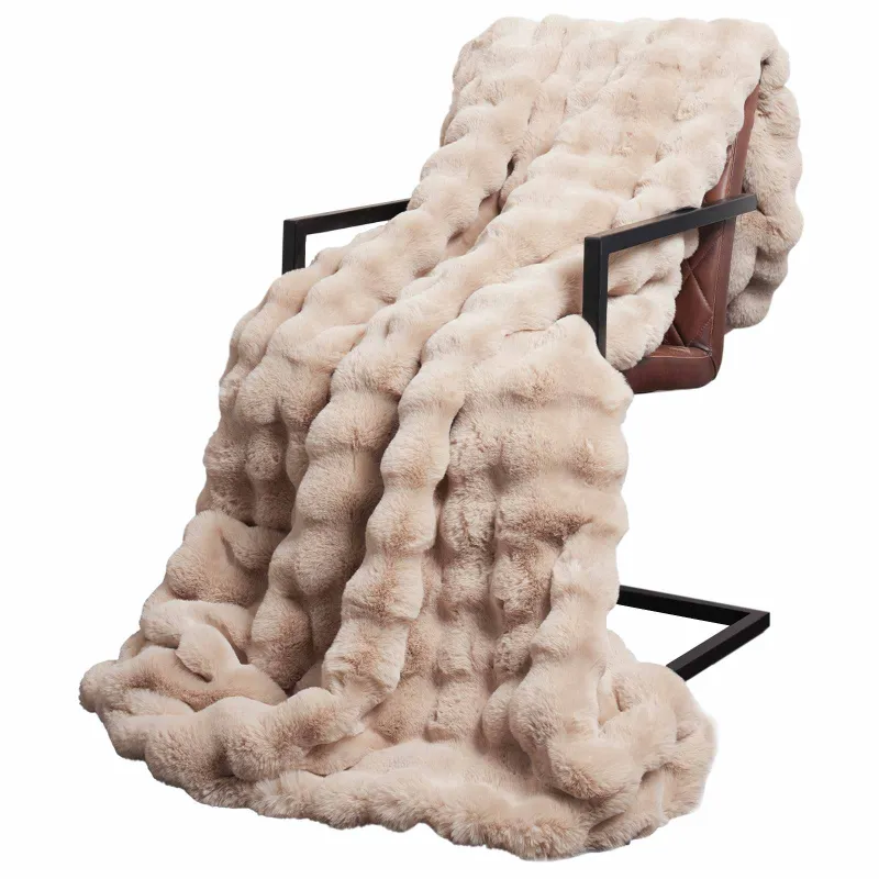 Neslystanti antklodė iš dirbtinio triušio kailio Olite 4 pcs