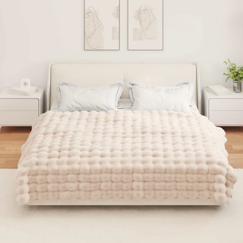 Neslystanti antklodė iš dirbtinio triušio kailio Olite 4 pcs