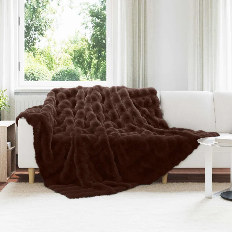 Neslystanti antklodė iš dirbtinio triušio kailio Olite 4 pcs