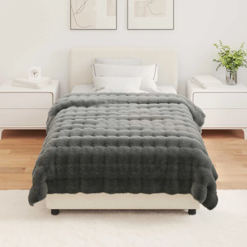 Neslystanti antklodė iš dirbtinio triušio kailio Olite 4 pcs