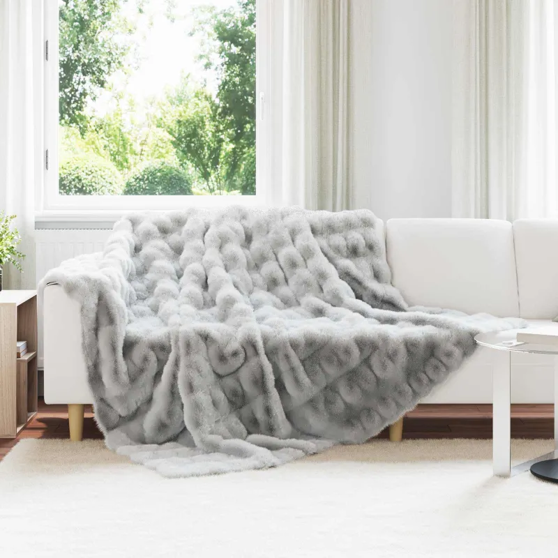 Neslystanti antklodė iš dirbtinio triušio kailio Olite 4 pcs