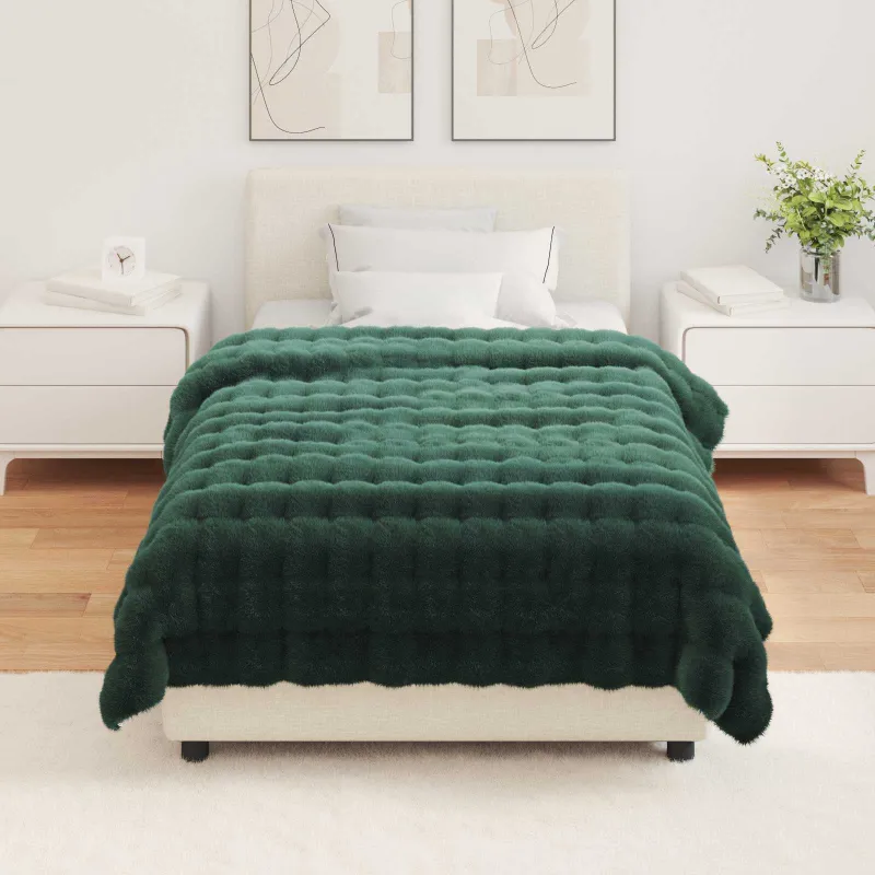 Neslystanti antklodė iš dirbtinio triušio kailio Olite 4 pcs
