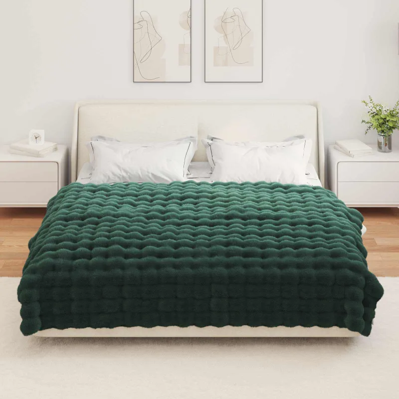 Neslystanti antklodė iš dirbtinio triušio kailio Olite 4 pcs