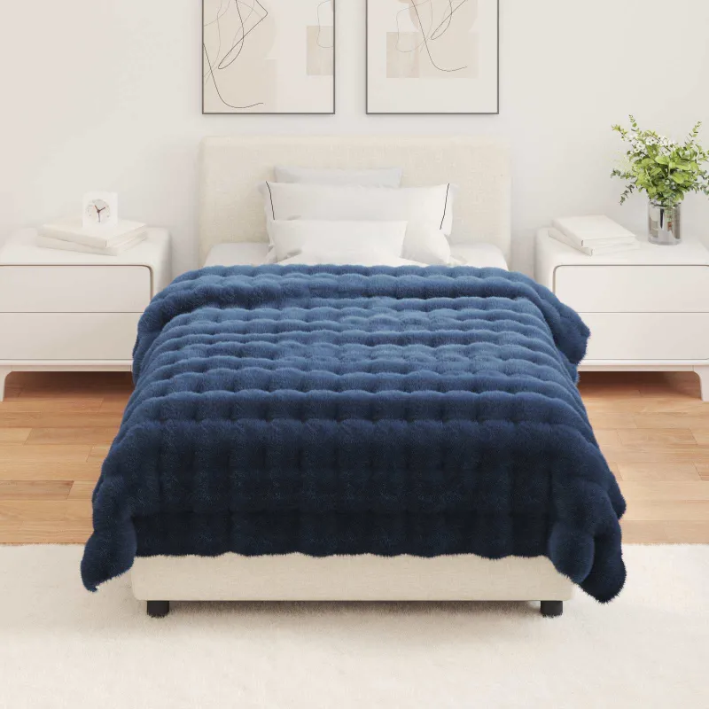 Neslystanti antklodė iš dirbtinio triušio kailio Olite 4 pcs