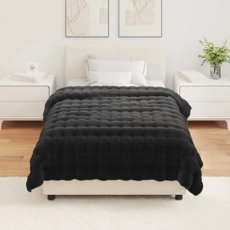 Neslystanti antklodė iš dirbtinio triušio kailio Olite 4 pcs
