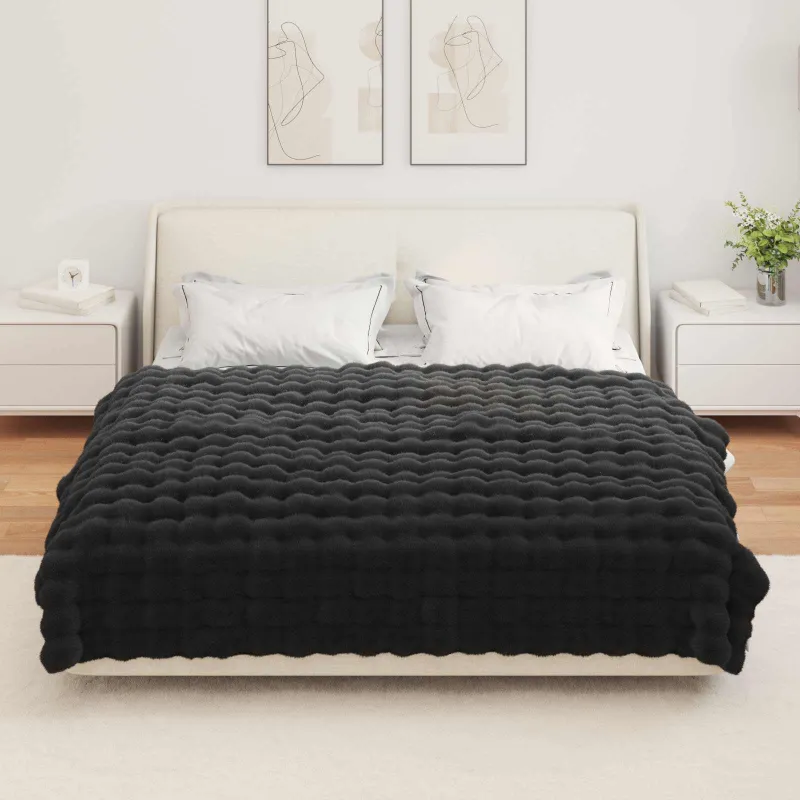 Neslystanti antklodė iš dirbtinio triušio kailio Olite 4 pcs