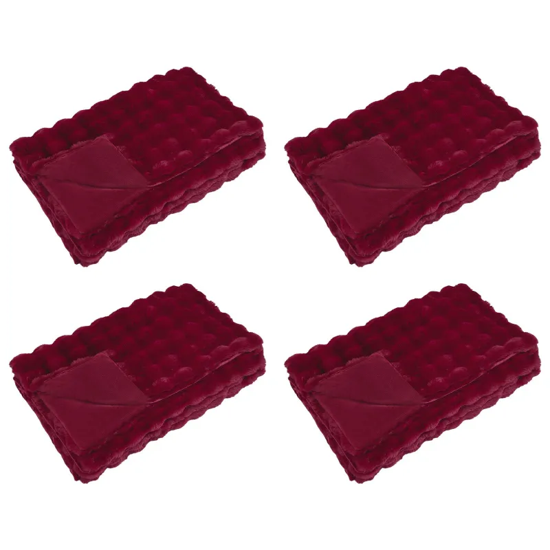 Neslystanti antklodė iš dirbtinio triušio kailio Olite 4 pcs