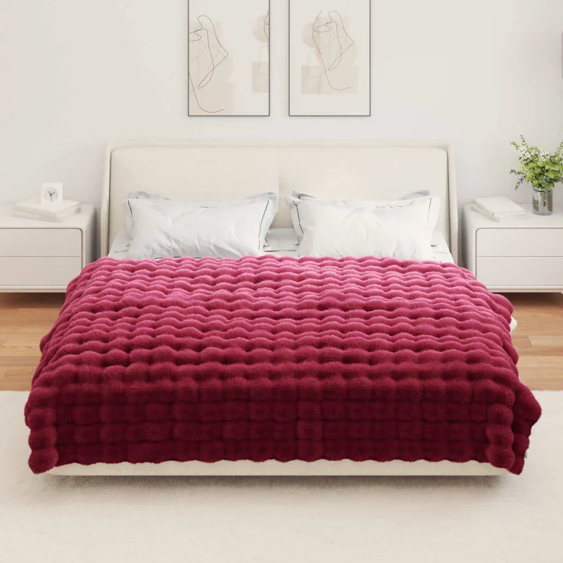 Neslystanti antklodė iš dirbtinio triušio kailio Olite 4 pcs