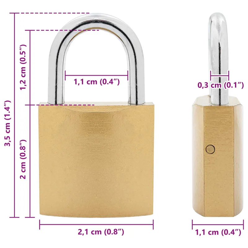 U spyna su raktai 6 pcs Žalvaris Geležis