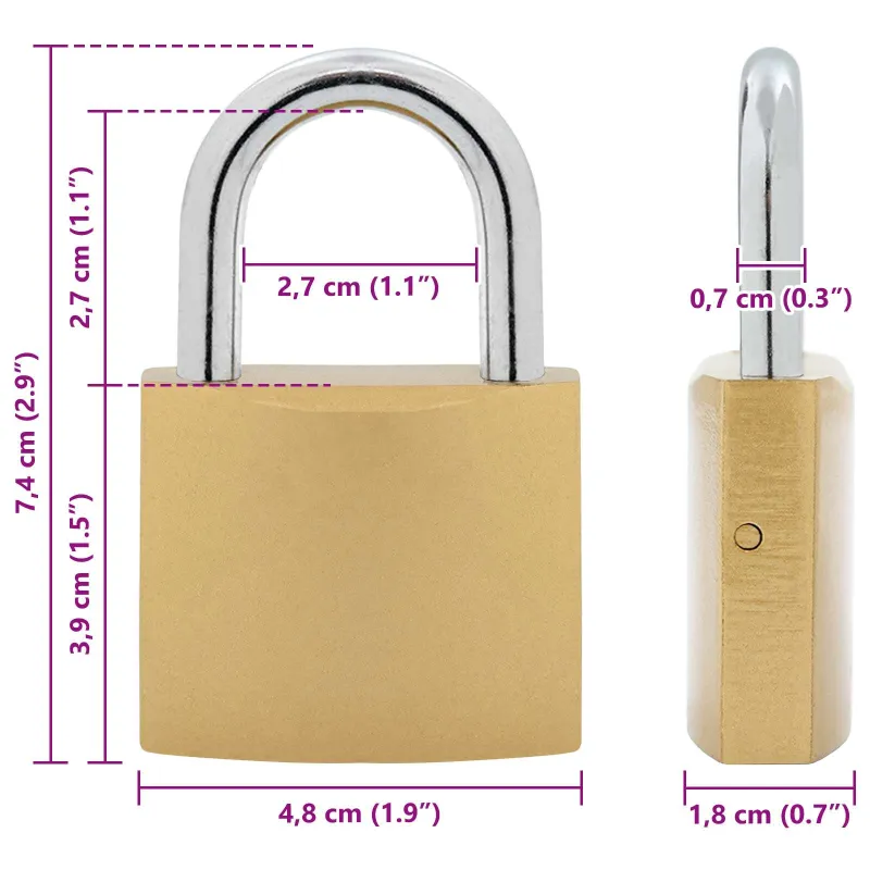 U spyna su raktai 2 pcs Žalvaris Geležis