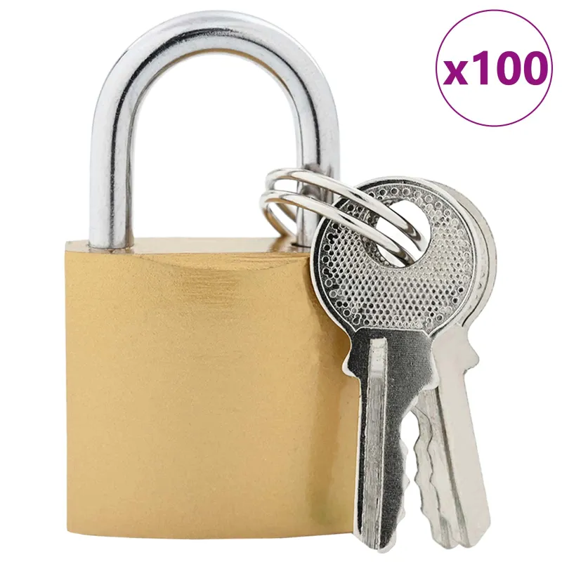 U spyna su raktai 100 pcs Žalvaris Geležis
