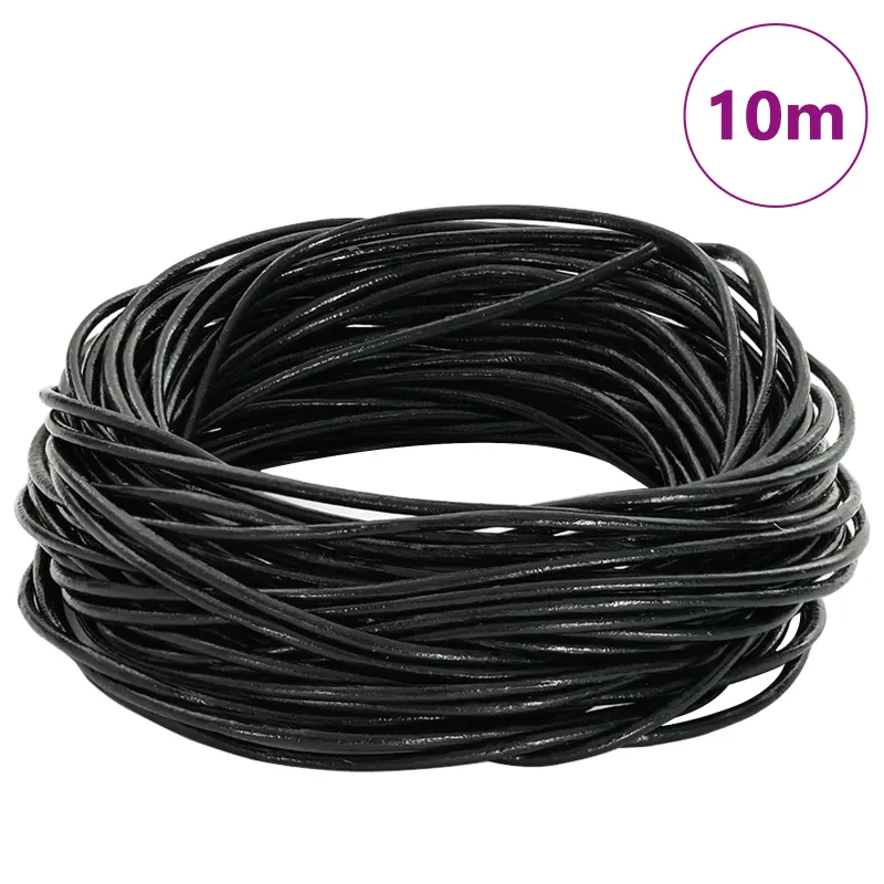 Odinė gija Juoda Ø1,5 mm x 10 m Oda