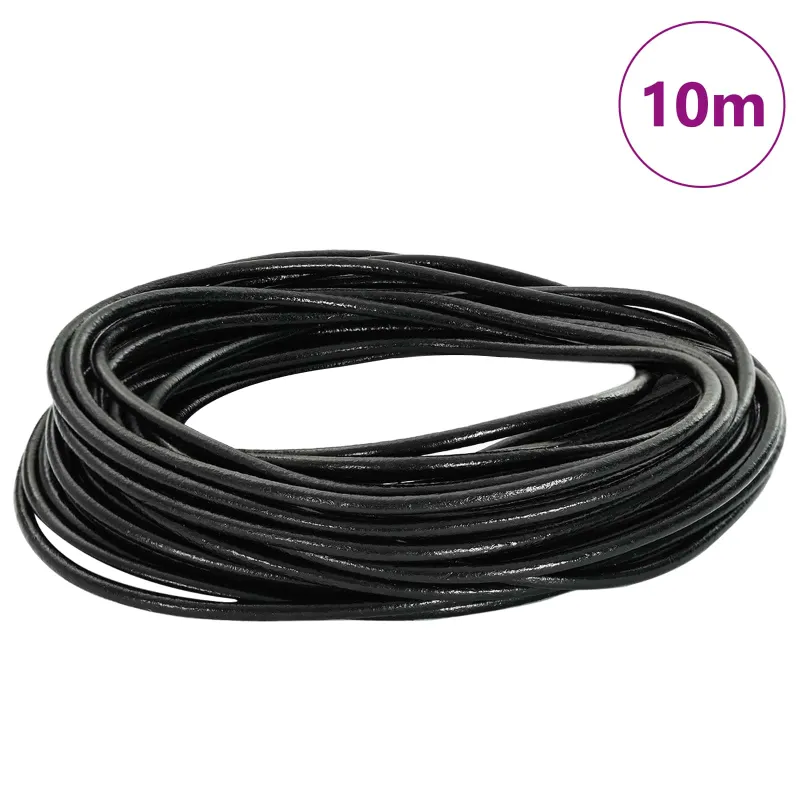 Odinė gija Juoda Ø2,5 mm x 10 m Oda