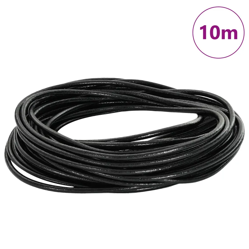 Odinė gija Juoda Ø3 mm x 10 m Oda
