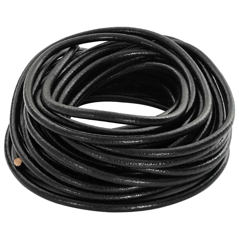 Odinė gija Juoda Ø4 mm x 50 m Oda
