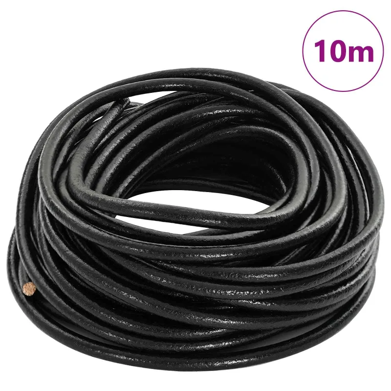 Odinė gija Juoda Ø5 mm x 10 m Oda