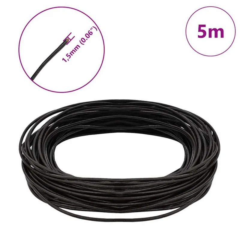 Odinė gija Tamsiai rudas Ø1,5 mm x 5 m Oda
