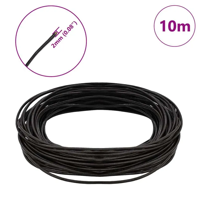 Odinė gija Tamsiai rudas Ø2 mm x 10 m Oda