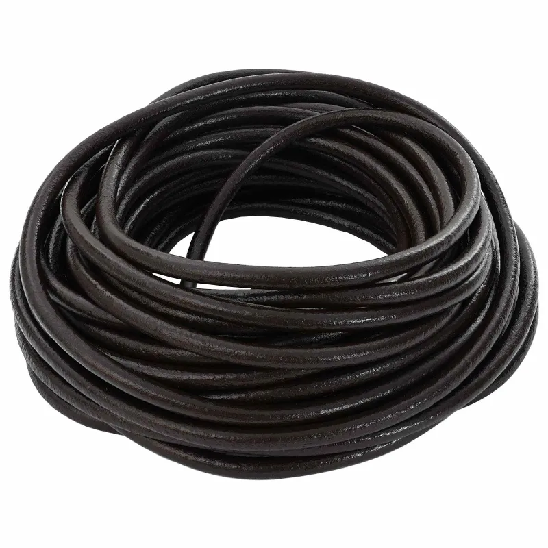 Odinė gija Tamsiai rudas Ø4 mm x 50 m Oda