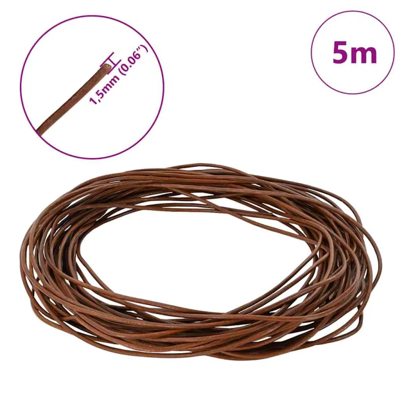 Odinė gija Šviesiai rudas Ø1,5 mm x 5 m Oda