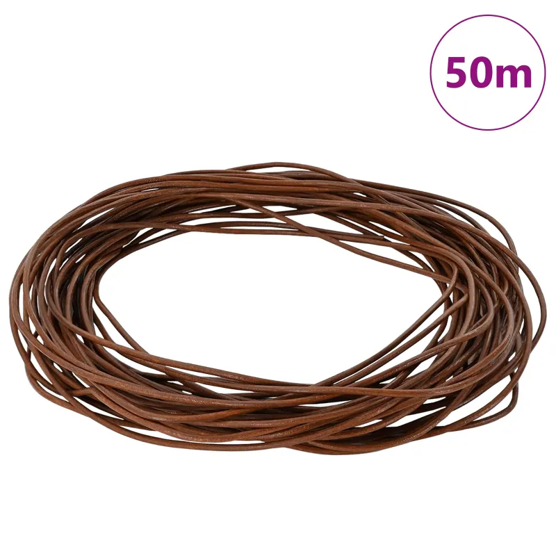 Odinė gija Šviesiai rudas Ø2 mm x 50 m Oda