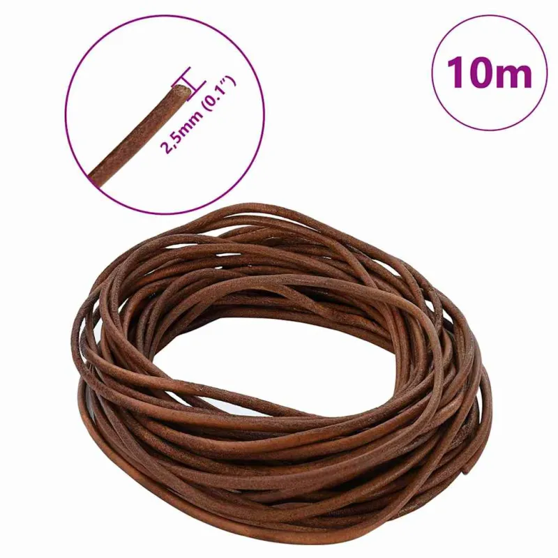 Odinė gija Šviesiai rudas Ø2,5 mm x 10 m Oda