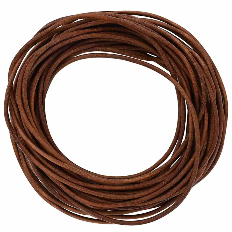 Odinė gija Šviesiai rudas Ø3 mm x 5 m Oda