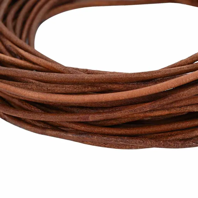 Odinė gija Šviesiai rudas Ø3 mm x 5 m Oda