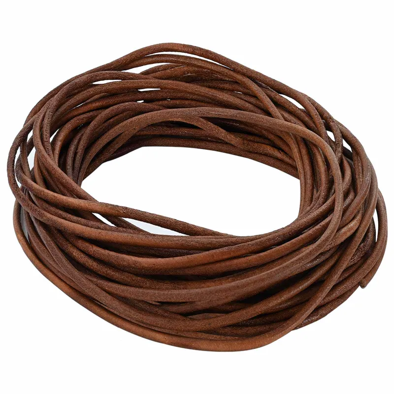 Odinė gija Šviesiai rudas Ø3 mm x 10 m Oda