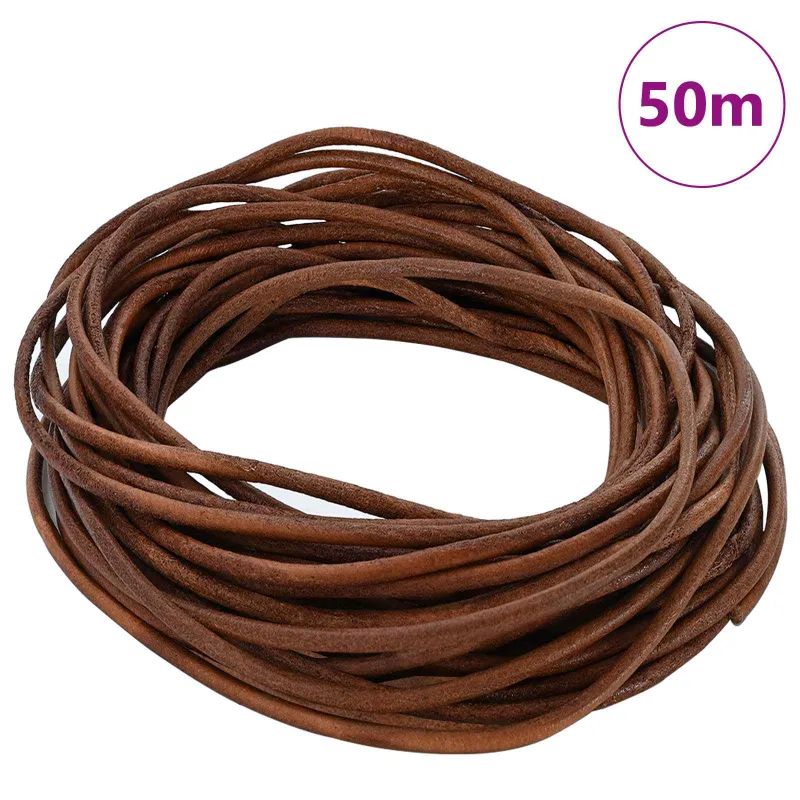 Odinė gija Šviesiai rudas Ø3 mm x 50 m Oda