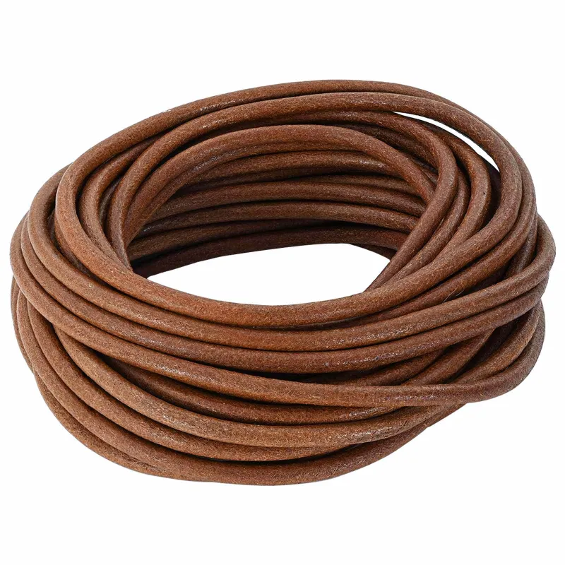 Odinė gija Šviesiai rudas Ø4 mm x 50 m Oda