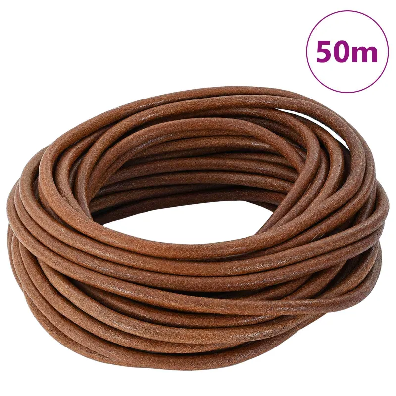 Odinė gija Šviesiai rudas Ø5 mm x 50 m Oda