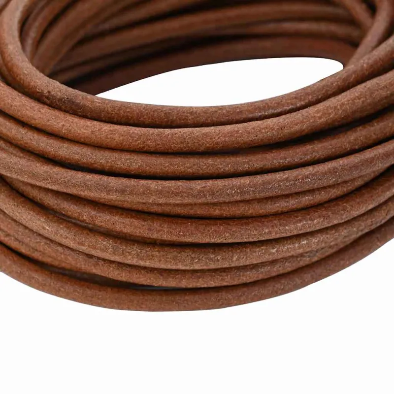Odinė gija Šviesiai rudas Ø5 mm x 50 m Oda