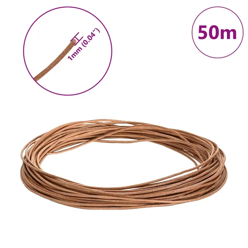 Odinė gija Ruda Ø1 mm x 50 m Oda