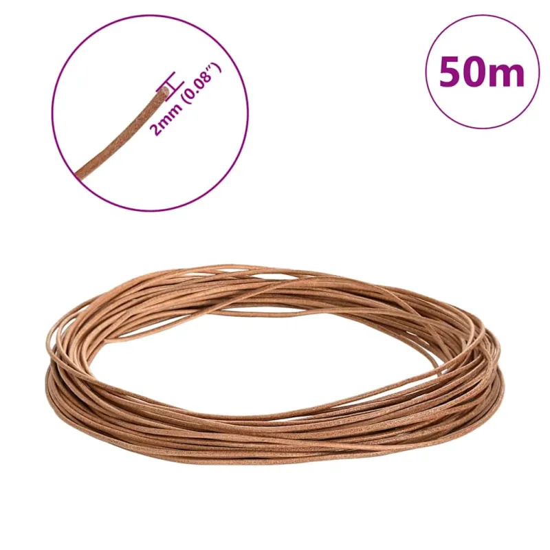Odinė gija Ruda Ø2 mm x 50 m Oda
