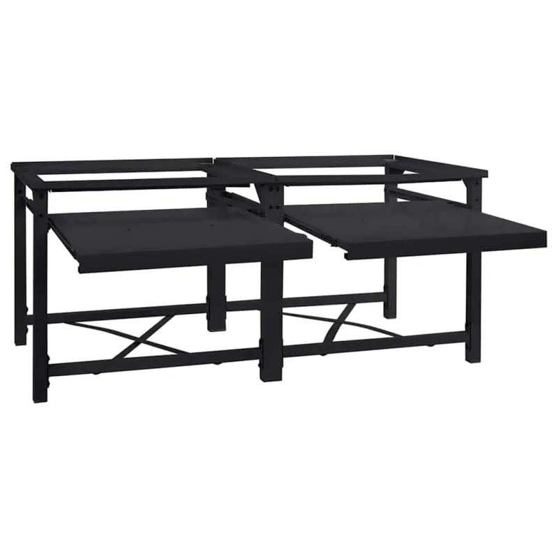 Skalbyklės pjedestalas 2 pcs Juodas 120 x 56 x 52 cm Plienas