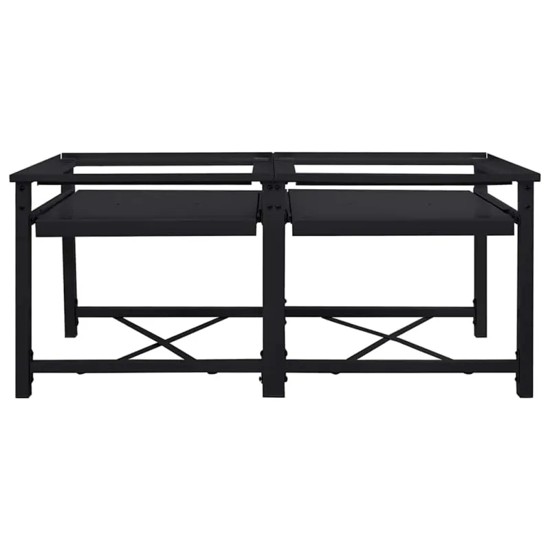 Skalbyklės pjedestalas 2 pcs Juodas 120 x 56 x 52 cm Plienas