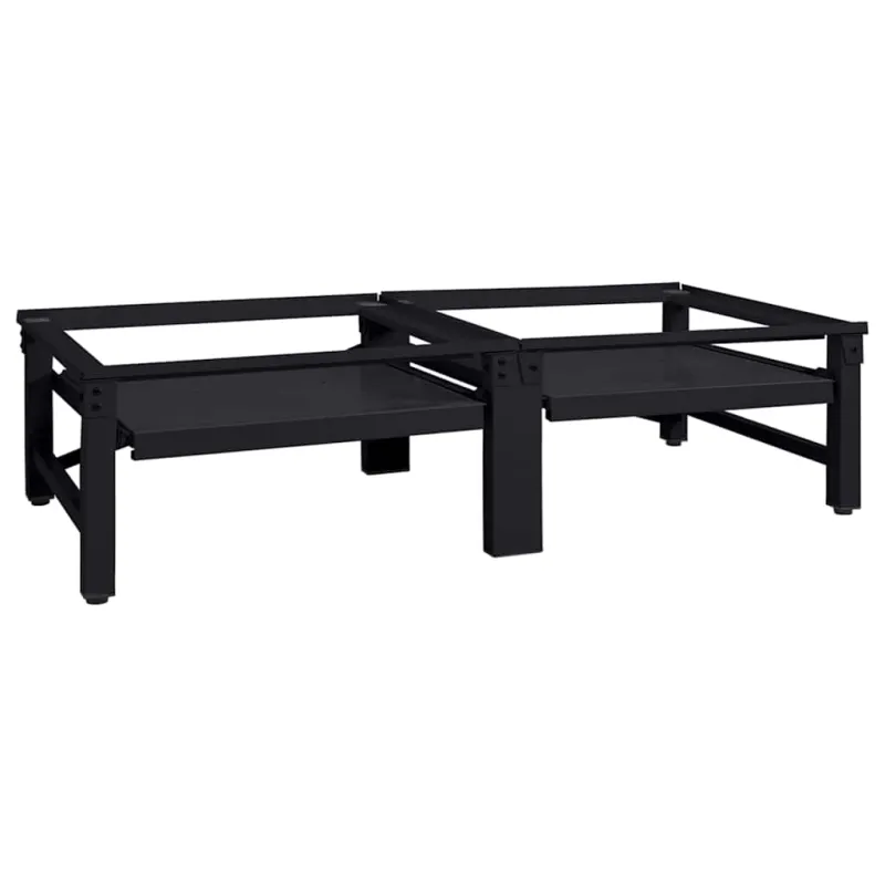Skalbyklės pjedestalas 2 pcs Juodas 124,5 x 61,5 x 32,5 cm