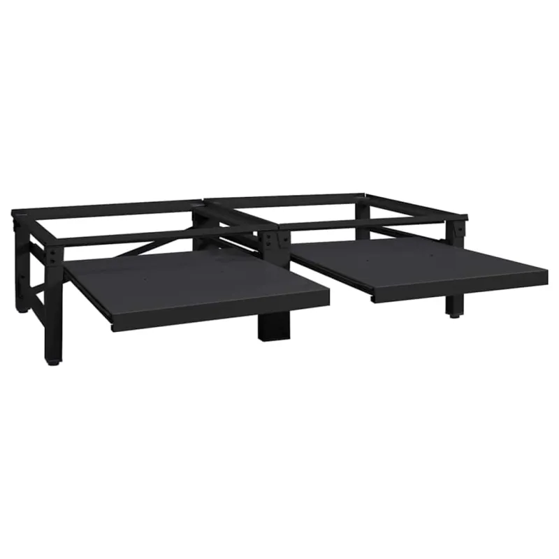 Skalbyklės pjedestalas 2 pcs Juodas 124,5 x 61,5 x 32,5 cm
