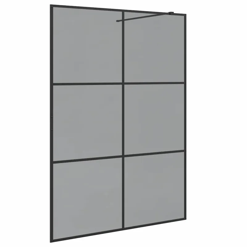 Įėjimo dušo siena Juoda 140 x 195 cm grūdintas stiklas