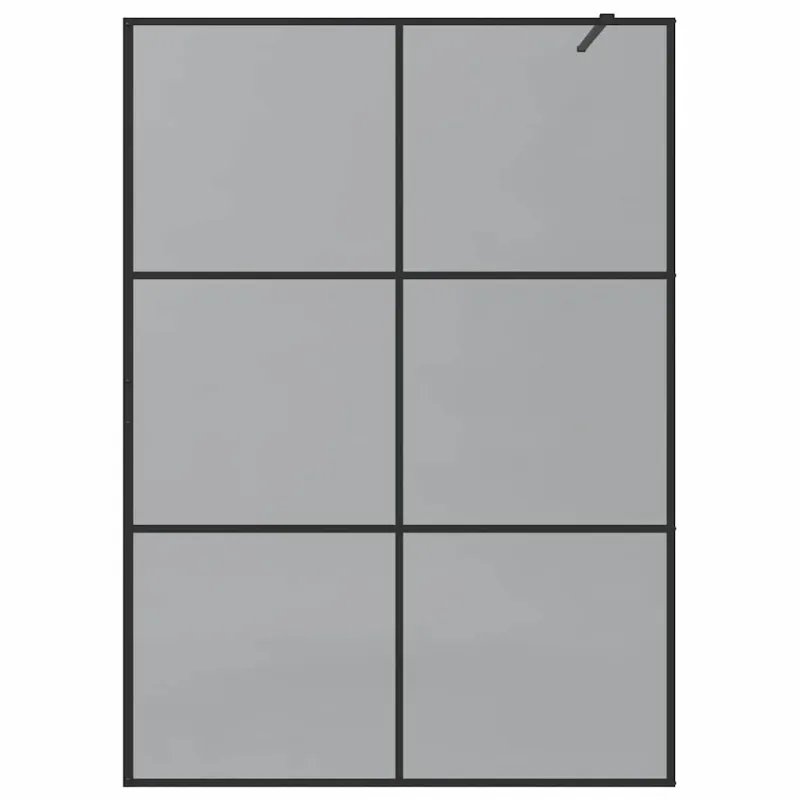Įėjimo dušo siena Juoda 140 x 195 cm grūdintas stiklas