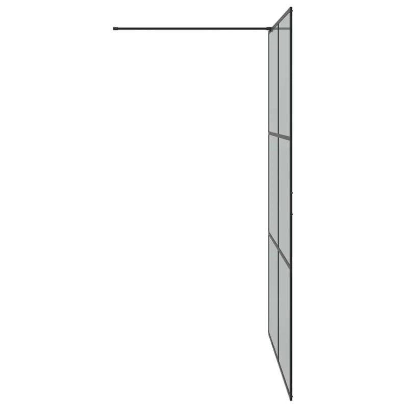 Įėjimo dušo siena Juoda 140 x 195 cm grūdintas stiklas