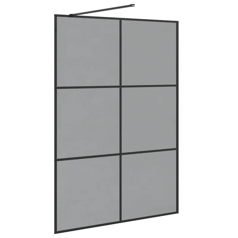 Įėjimo dušo siena Juoda 140 x 195 cm grūdintas stiklas