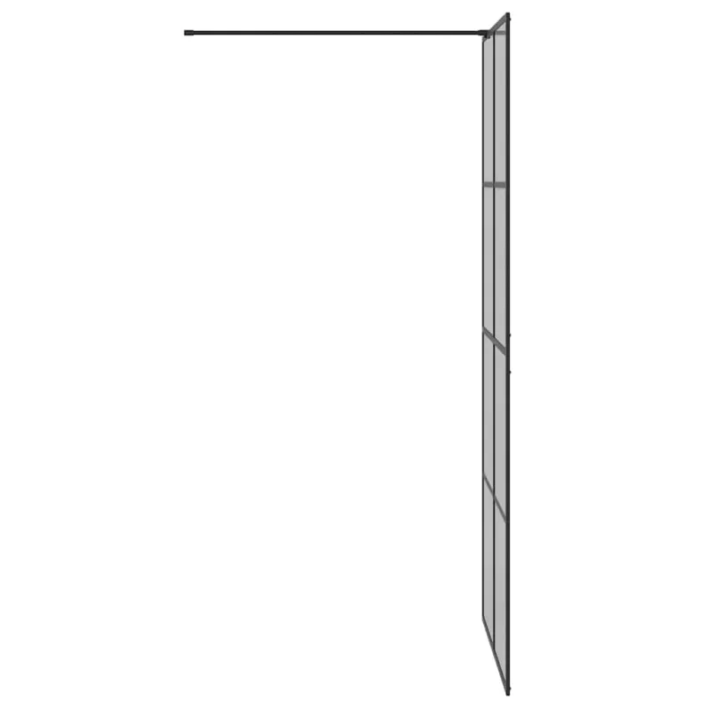 Įėjimo dušo siena Juoda 90 x 195 cm grūdintas stiklas