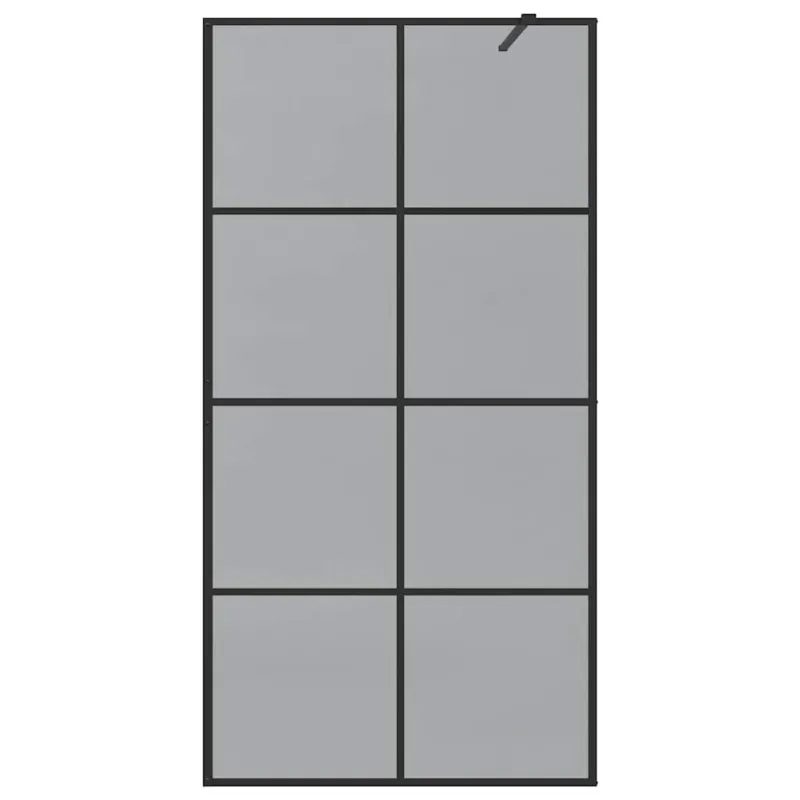 Įėjimo dušo siena Juoda 100 x 195 cm grūdintas stiklas