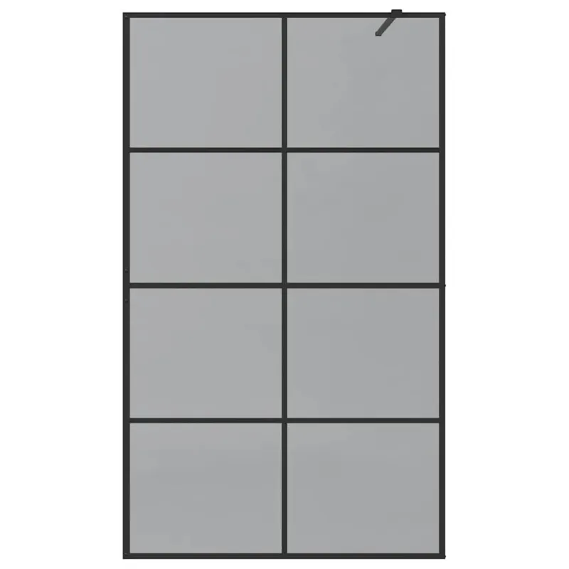 Įėjimo dušo siena Juoda 115 x 195 cm grūdintas stiklas